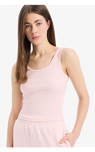 DeFacto Slim Fit Dar Kesim Basic Düz U Yaka Fitilli Kaşkorse Atlet E5540AX25SMPN38