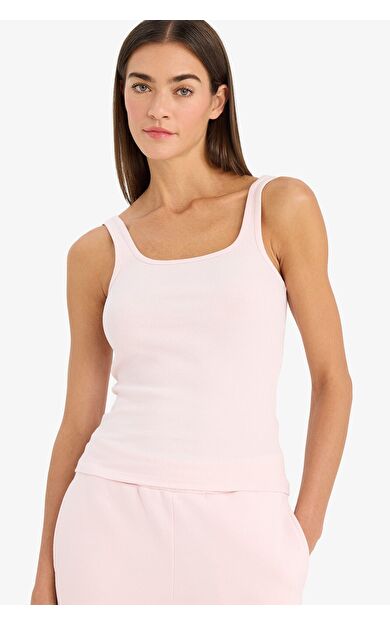 DeFacto Slim Fit Dar Kesim Basic Düz Yuvarlak Yaka Fitilli Kaşkorse Atlet