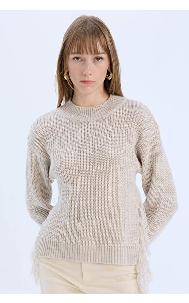 Relax Fit Yarım Balıkçı Yaka Selanik Kumaş Kazak