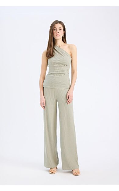 DeFacto Slim Fit Dar Kesim Fitilli Kaşkorse Basic Düz Pantolon E5783AX25SPKH400