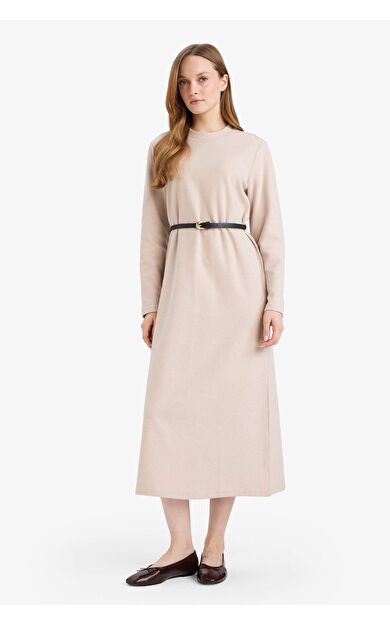 Regular Fit Selanik Kumaş Elbise