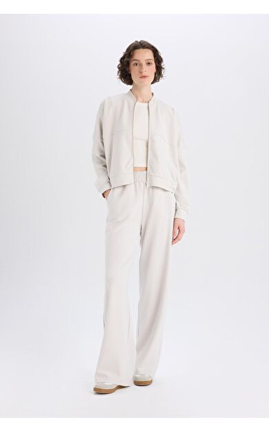DeFacto Wide Leg Eşofman Altı Basic Düz Cepli Beli Lastikli Geniş Bol Paça E5818AX25SPBG350