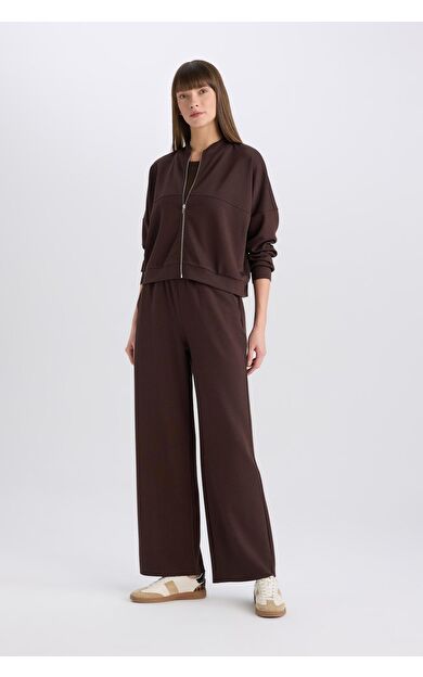 DeFacto Wide Leg Eşofman Altı Basic Düz Cepli Beli Lastikli Geniş Bol Paça E5818AX25SPBN267