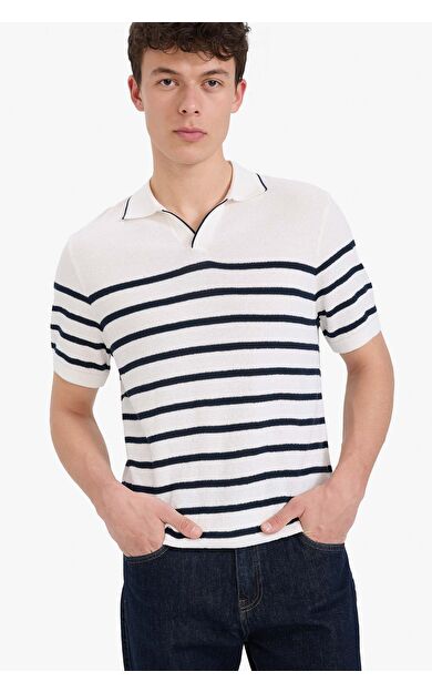 DeFacto Standart Fit Polo Yaka Kısa Kollu Pamuklu Polo Tişört