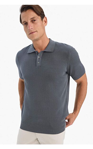 DeFacto %100 Pamuk Standart Fit Kısa Kollu Triko Polo Tişört E5866AX25SPAR141