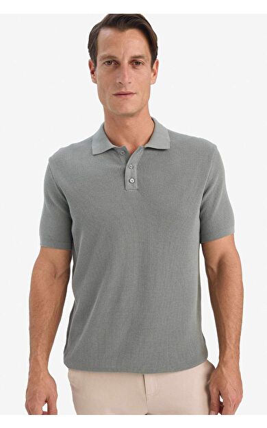 DeFacto %100 Pamuk Standart Fit Kısa Kollu Triko Polo Tişört E5866AX25SPKH447