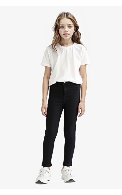 DeFacto Kız Çocuk Okula Dönüş Skinny Fit Dar Paça Jean Pantolon