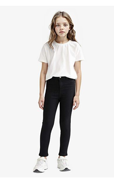DeFacto Kız Çocuk Okula Dönüş Skinny Fit Dar Paça Jean Pantolon