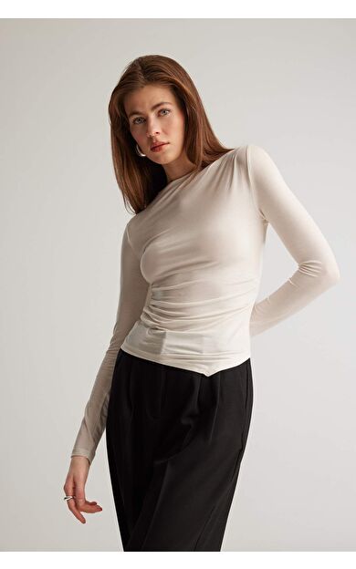 DeFacto Slim Fit Dar Kesim Bisiklet Yaka Casual Uzun Kollu Tişört