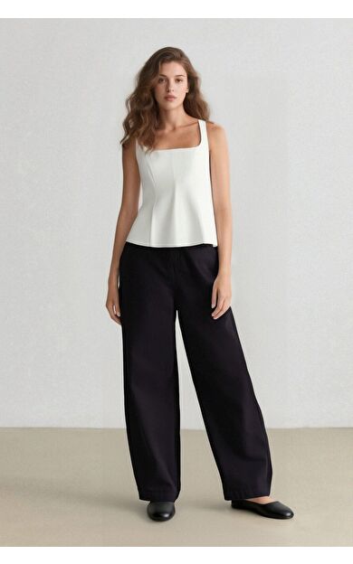DeFacto Carrot Fit Kışlık Gabardin Pantolon Normal Bel E5963AX25SPBK81