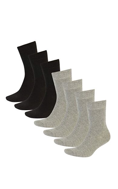 DeFacto Erkek 7'li Pamuklu Uzun Çorap E5984AXNSKR1
