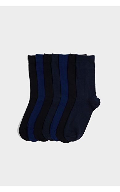 Erkek 7'li Pamuklu Uzun Çorap