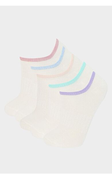 DeFacto Kız Çocuk 5'li Pamuklu Patik Çorap E6050A8NSKR1