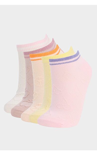 DeFacto Kız Çocuk 5'li Pamuklu Patik Çorap E6056A8NSKR1