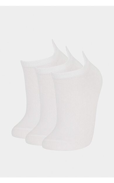 DeFacto Kız Çocuk 3'lü Pamuklu Patik Çorap E6058A8NSWT1