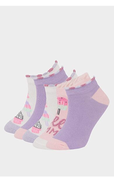 Kız Çocuk 5'li Pamuklu Patik Çorap