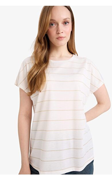 Çizgili Kısa Kollu Tişört