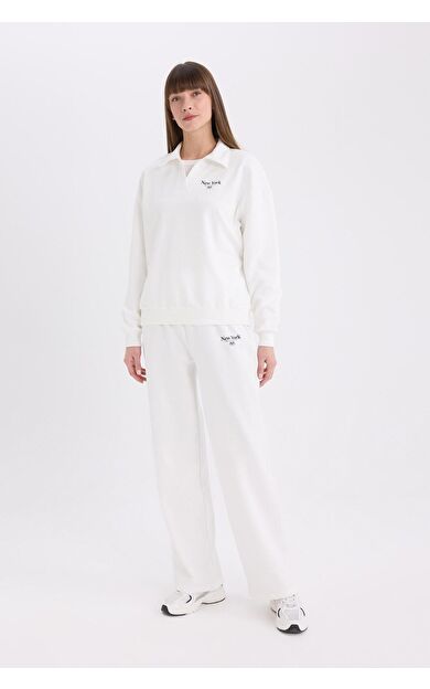 DeFacto Wide Leg İnce Sweatshirt Kumaşı Pantolon E6079AX25SPER105