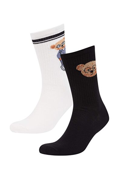 DeFacto Erkek 2'li Pamuklu Uzun Çorap E6104AXNSKR1