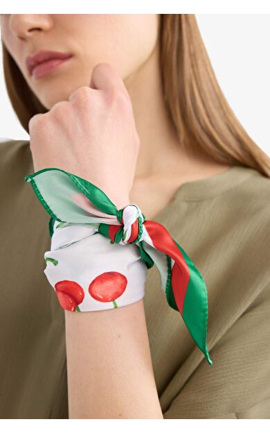 DeFacto Kadın Desenli Saten Fular