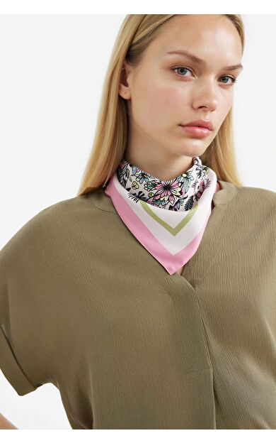 DeFacto Kadın Desenli Saten Fular