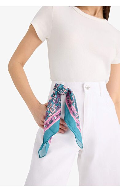 DeFacto Kadın Desenli Pamuklu Bandana