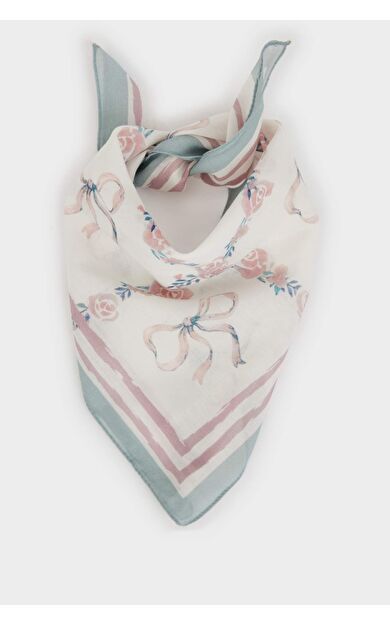 Kadın Desenli Pamuklu Bandana