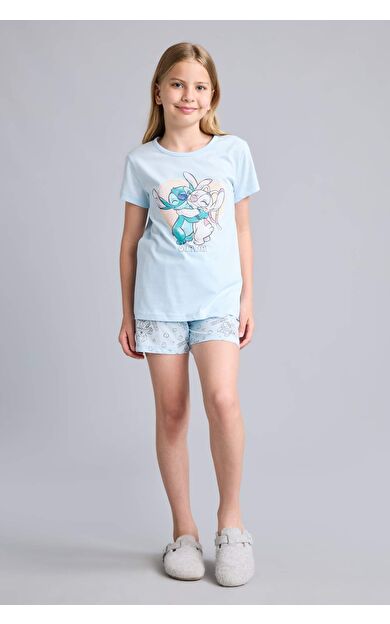 DeFacto Dısney Lılo & Stıtch Regular Fıt 2'li Pijama Takımı Kız Çocuk