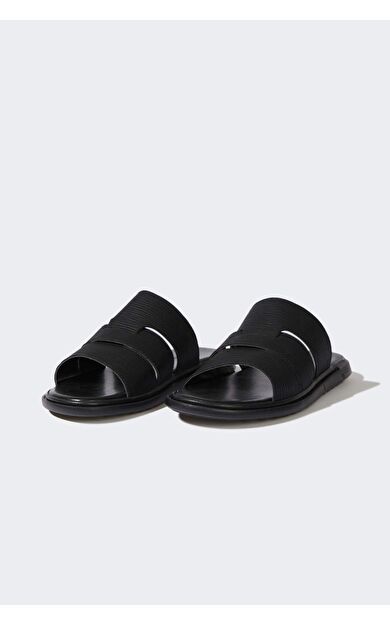 DeFacto Erkek Düz Taban Çift Bantlı Suni Deri Terlik E6245AX25HSBK23