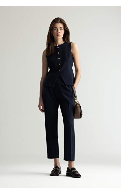 DeFacto Carrot Fit Çift Cepli Yüksek Bel Düz Paça Pantolon