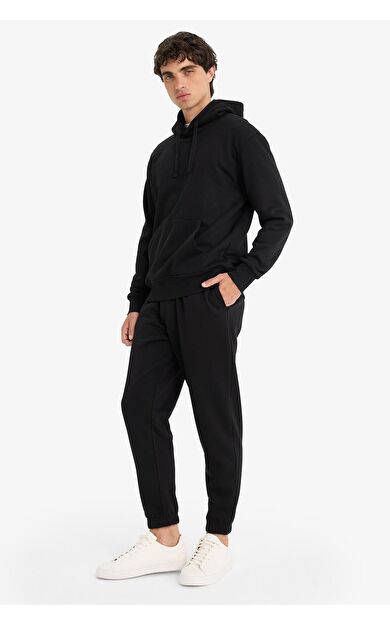DeFacto Regular Fit Beli Bağcıklı Jogger Eşofman Altı E6326AX25AUBK81