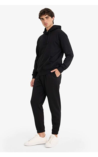DeFacto Regular Fit Beli Bağcıklı Jogger Eşofman Altı E6326AX25AUBK81