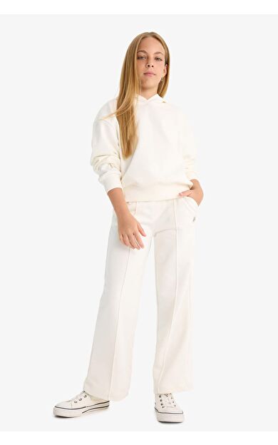 DeFacto Kız Çocuk Wide Leg Geniş Paça Okul Pantolonu