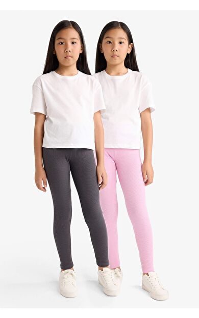 Kız Çocuk Fitilli Kaşkorse 2'li Tayt