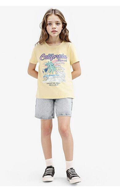 DeFacto Kız Çocuk Jean Şort E6490A825SMNM63