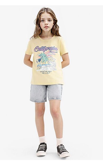 DeFacto Kız Çocuk Jean Şort E6490A825SMNM63