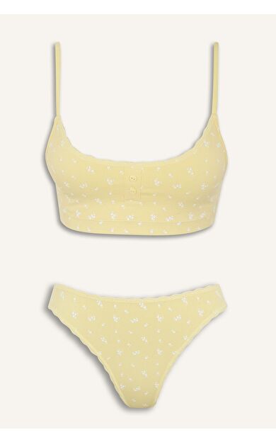 DeFacto Kadın Desenli Bikini Takımı-Fall in Love
