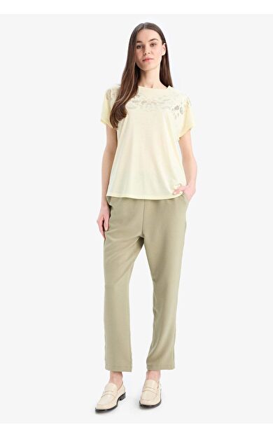 DeFacto Straight Fit Cepli Basic Düz Aerobin Pantolon E6769AX25SPKH461