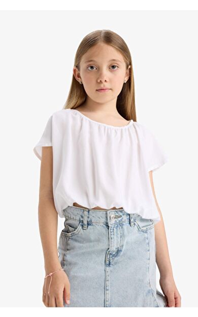 Kız Çocuk Kısa Kollu Bluz