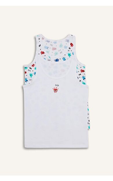 DeFacto Erkek Çocuk Baskılı 2'li Atlet E6864A825SPWT34