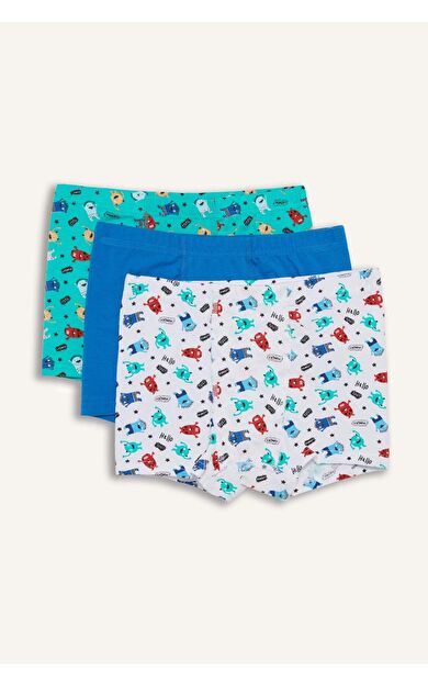 DeFacto Erkek Çocuk Canavar Baskılı 3'lü Boxer