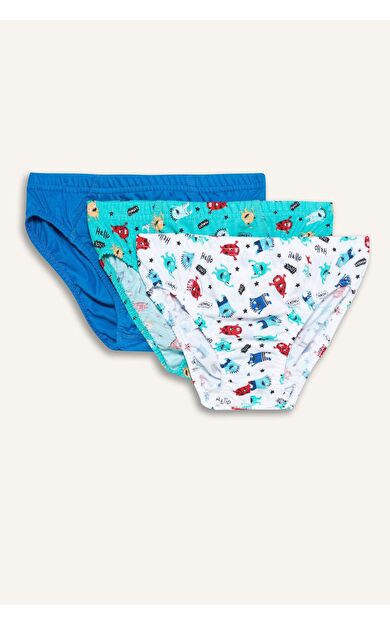 DeFacto Erkek Çocuk Canavar Baskılı 3'lü Slip Külot