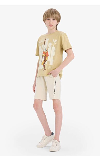 DeFacto Erkek Çocuk Beli Lastikli Baskılı Şort