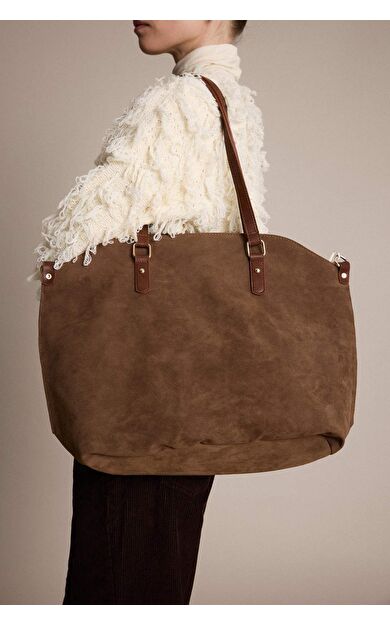 Kadın Süet Omuz Çantası