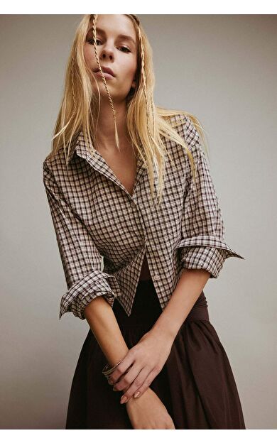 Coool Oversize Geniş Kalıp Gömlek Yaka Uzun Kollu Gömlek