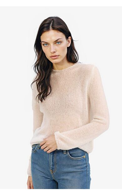 Regular Fit Kayık Yaka Basic Düz Triko Kazak