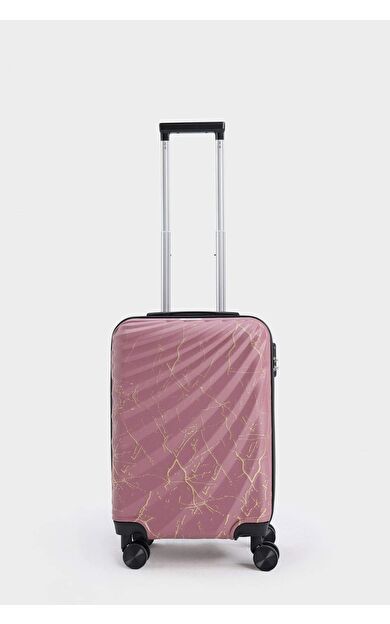 Unisex Sert Kapaklı Çekçekli Küçük Boy  Valiz