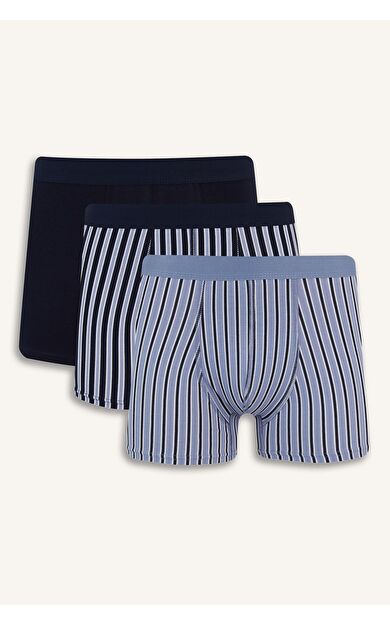 DeFacto Regular Fit Çizgili 3'lü Boxer E7203AX25SMNV135