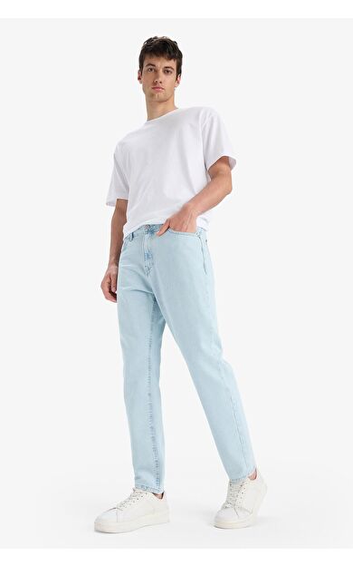 DeFacto %100 Pamuk 90's Slim Fit Dar Kalıp Yüksek Bel Dar Paça Jean Pantolon E7281AX25SMNM63