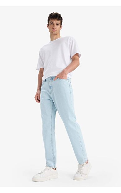 DeFacto %100 Pamuk 90's Slim Fit Dar Kalıp Yüksek Bel Dar Paça Jean Pantolon E7281AX25SMNM63